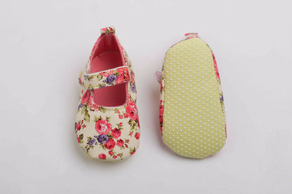 Tiny Bugs Girls Flowral Print Infants Booties - Pink