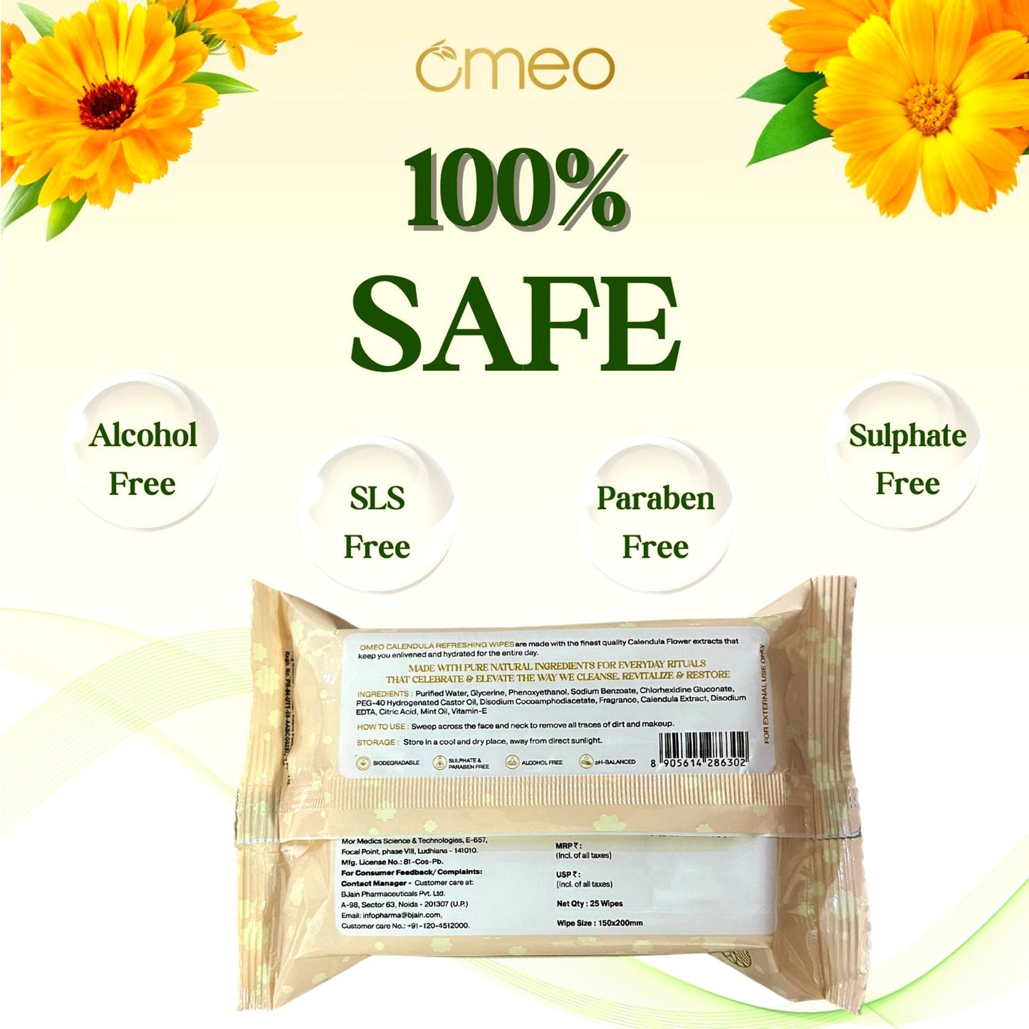 Omeo Calendula Wet Wipes