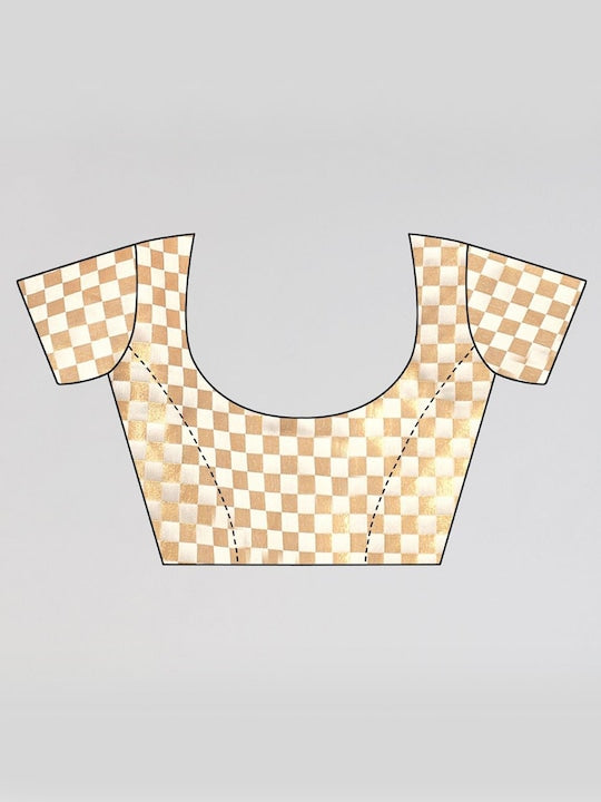 Fabmora Polka Dot Zari Saree