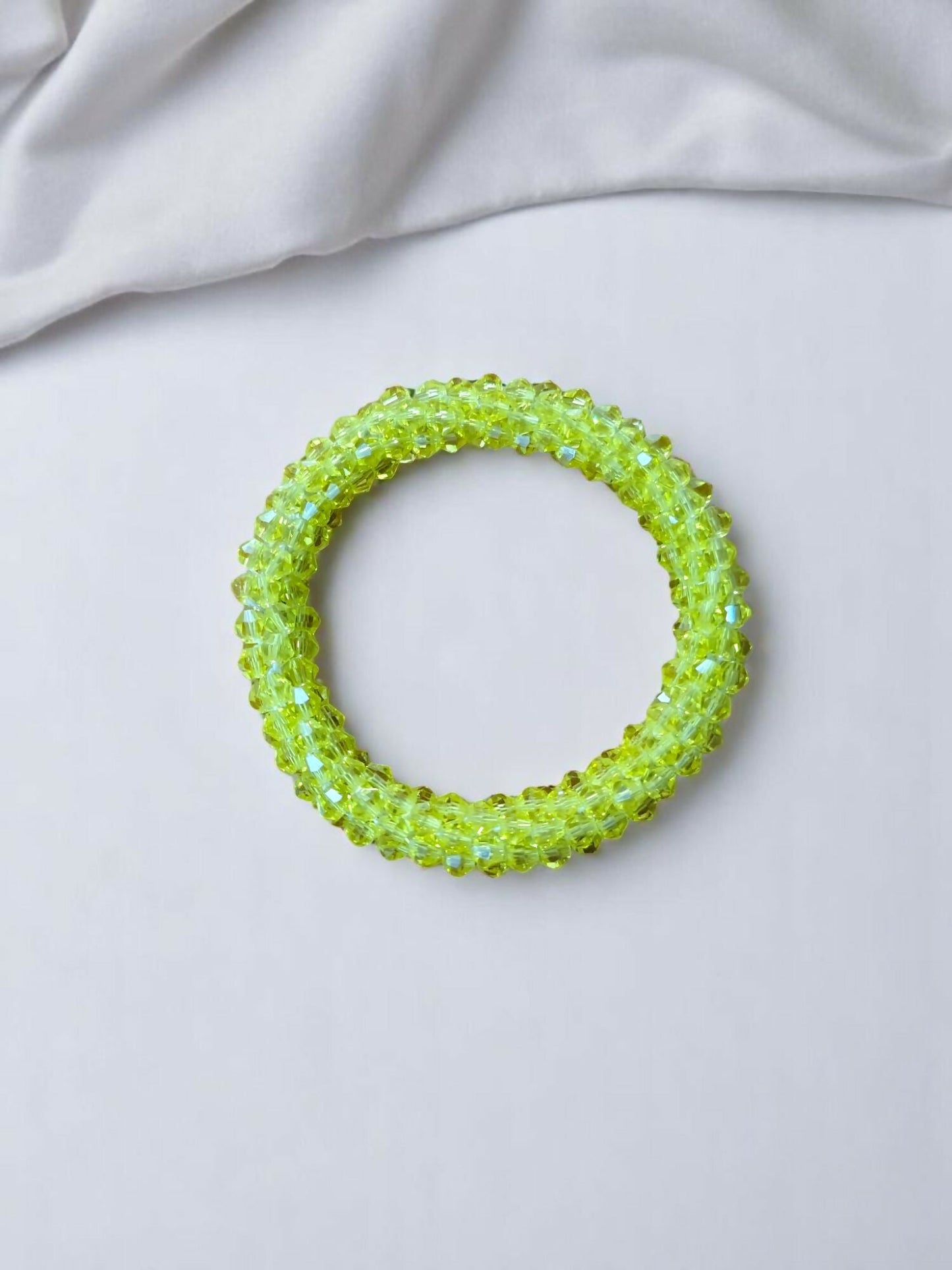 Inhanns Unisex Crystal Bloom – Adjustable Crystal Bead Bracelets - Yellow