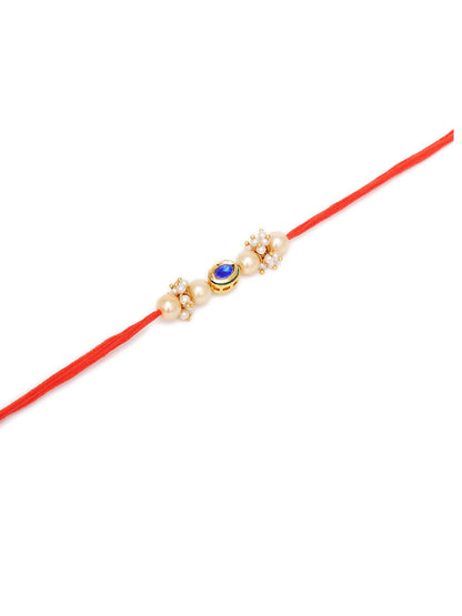 Designer kundan Rakhi - Ruby Raang