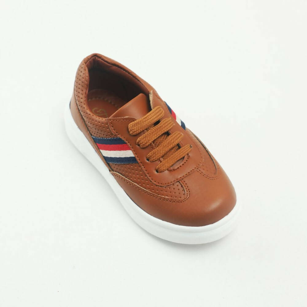 Tiny Bugs Boys Lace Up Casual Sheos - Tan