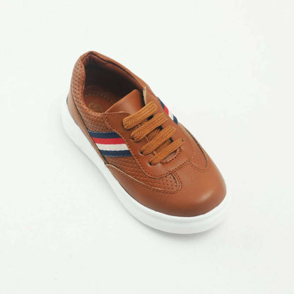 Tiny Bugs Boys Lace Up Casual Sheos - Tan