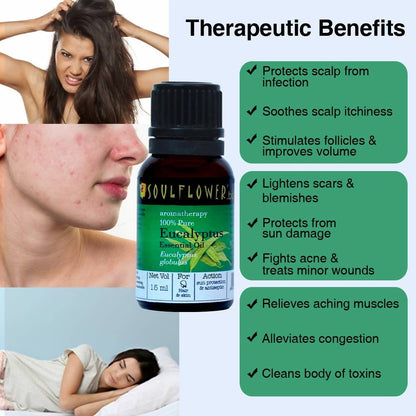 Soulflower Aromatherapy Pure Eucalyptus Essential Oil