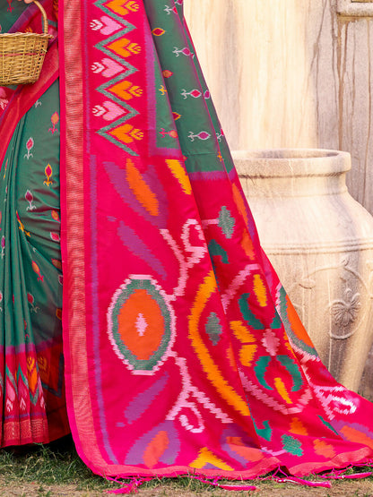 Shree Shyam Fashion Grey Pochampally Silk Saree