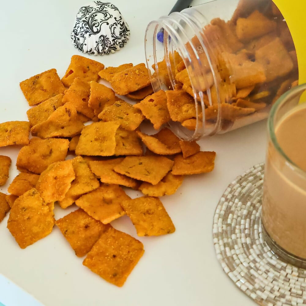 Healthy Master Baked Makai Masala Mathri Healthy Namkeen Snacks