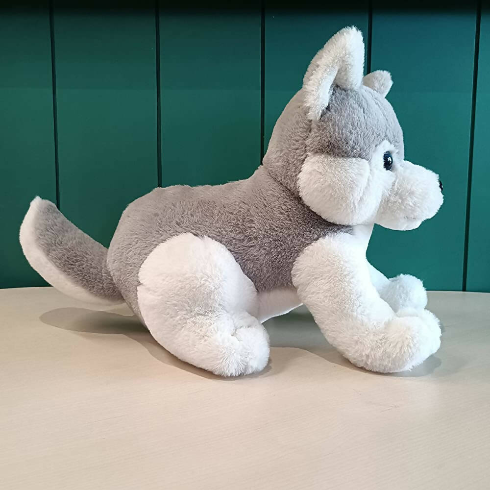 Webby Plush Husky Dog Stuffed Animal Puppy Soft Toy-Grey