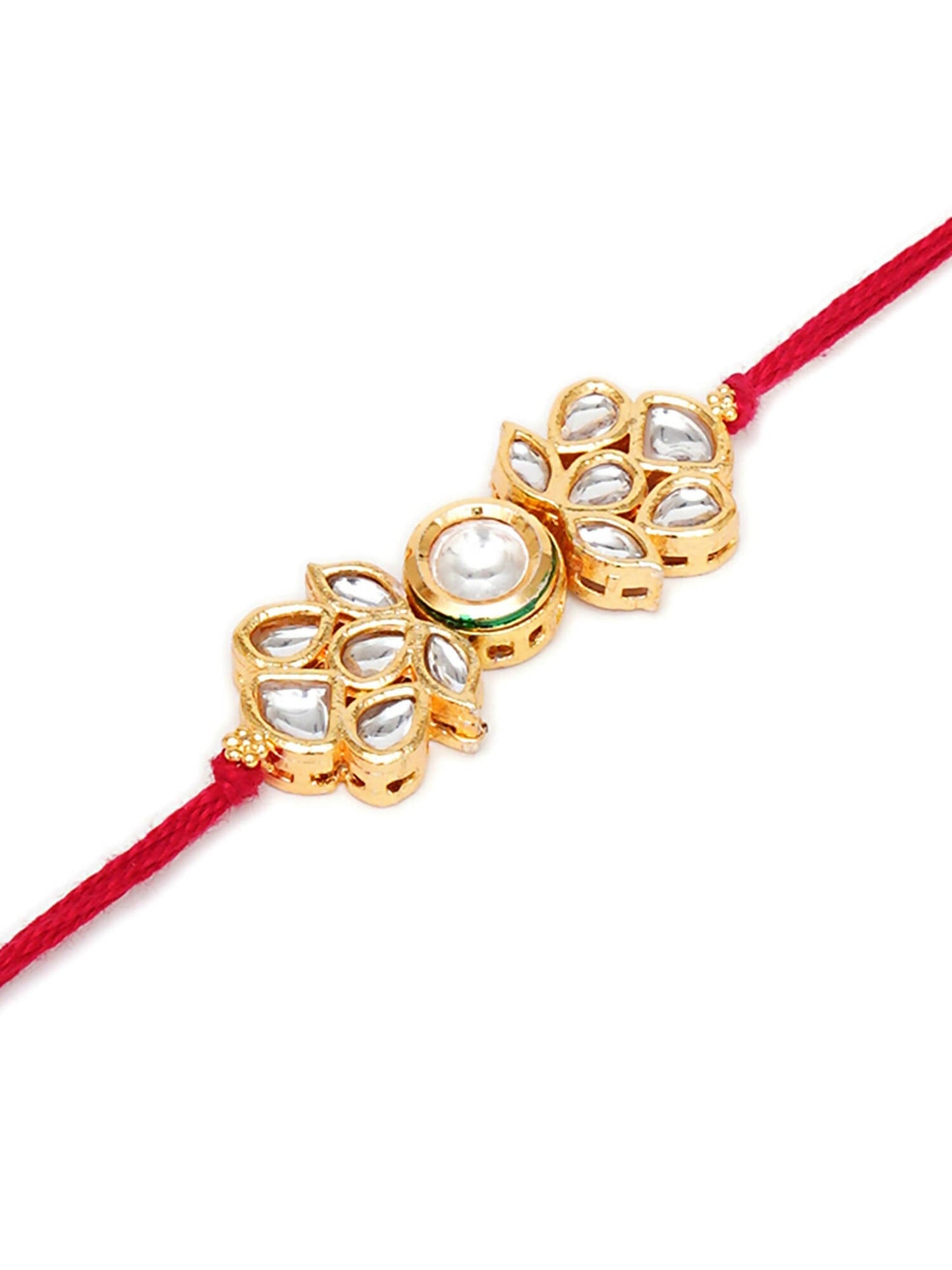 Designer kundan Rakhi - Ruby Raang