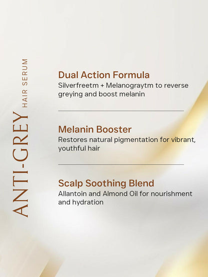 Flawora Set of Anti-Grey Hair Serum and Golden Glow Face Serum