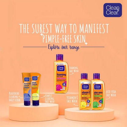 Clean & Clear Vitamin C Face Wash - Gentle Brightening & Hydrating Cleanser Reduces