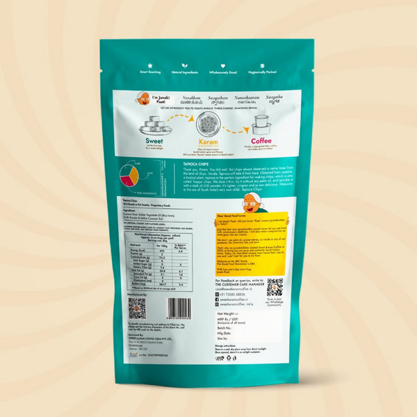 Sweet Karam Coffee Kerala Tapioca (Kappa) Chips