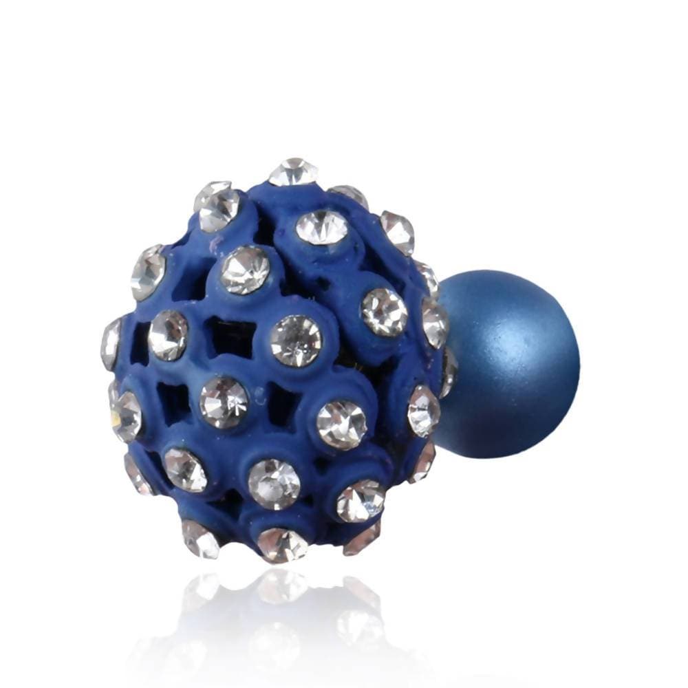 Trendoo Jewelry Gold-Polished Stylish Fancy Blue Studs