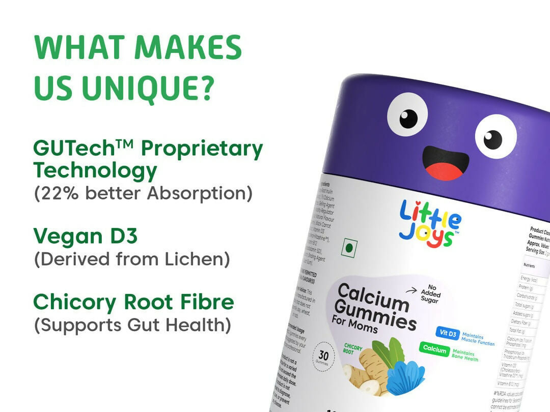 Little Joys Calcium Gummies for Moms & Kids 2+ Years Combo