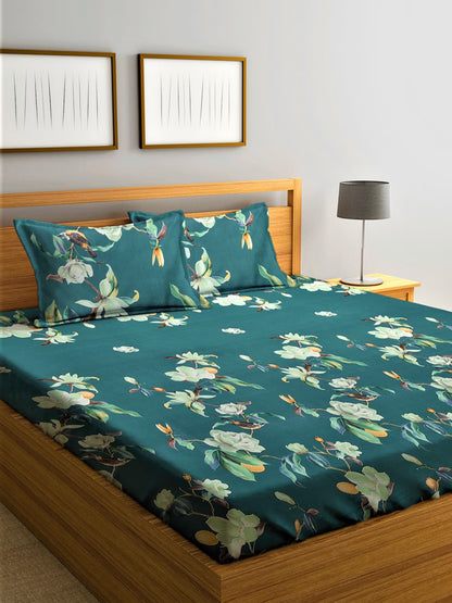 Home Sizzler Unisex Green Bedsheets