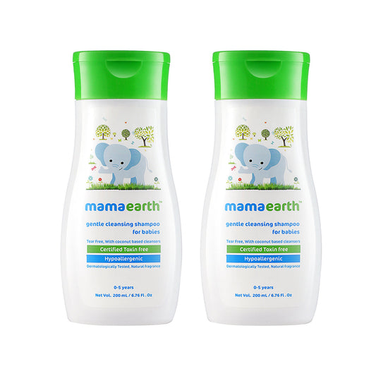 Mamaearth Gentle Cleansing Shampoo 200ml - Pack of 2