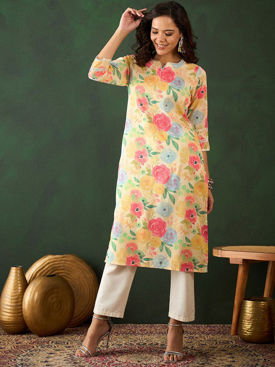 Sangria PRINTED FLORAL KURTA