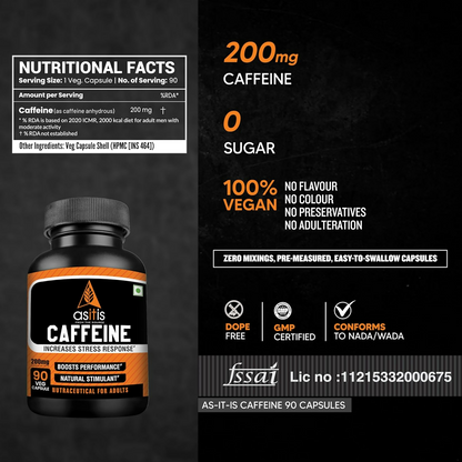 As-It-Is Nutrition Caffeine Per Serving Capsules