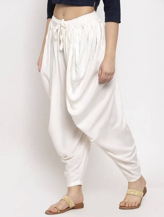 Cheera Women’s White Dhoti Pant CH07D