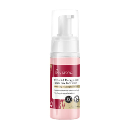 The Skin Story Beetroot Glow Foaming Face Wash For Dark Spots Anti-Aging Cleanses