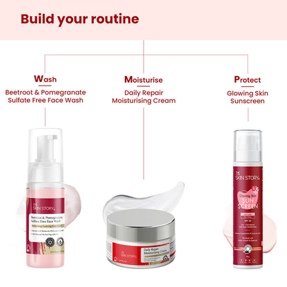 The Skin Story Beetroot Glow Foaming Face Wash For Dark Spots Anti-Aging Cleanses