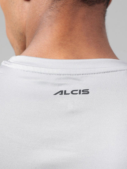 Alcis Typography Printed Anti-Static Dry Tech Slim Fit Sports T-shirt