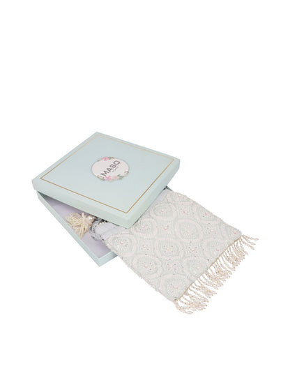 Masq Black & White Embroidered Potli Clutch