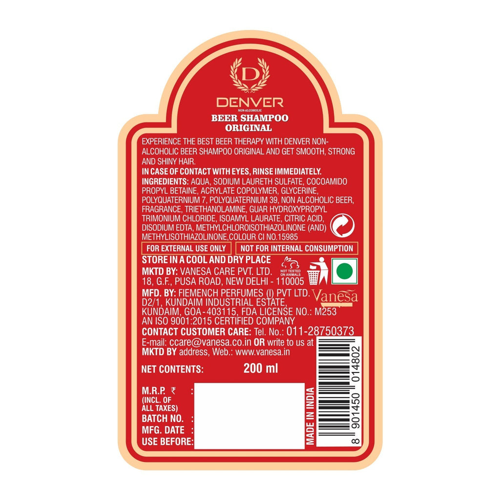 DENVER Beer Shampoo Original - 200 ml