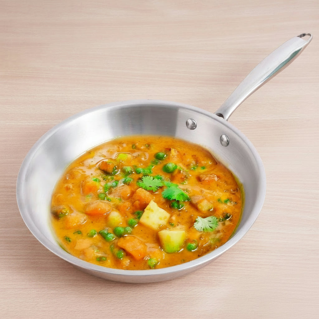 The Indus Valley Stainless Steel Frying Pan with Free Flip