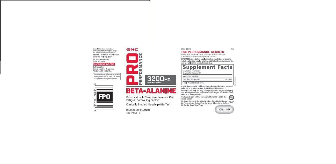 GNC Pro Performance Beta Alanine - 120 tabs