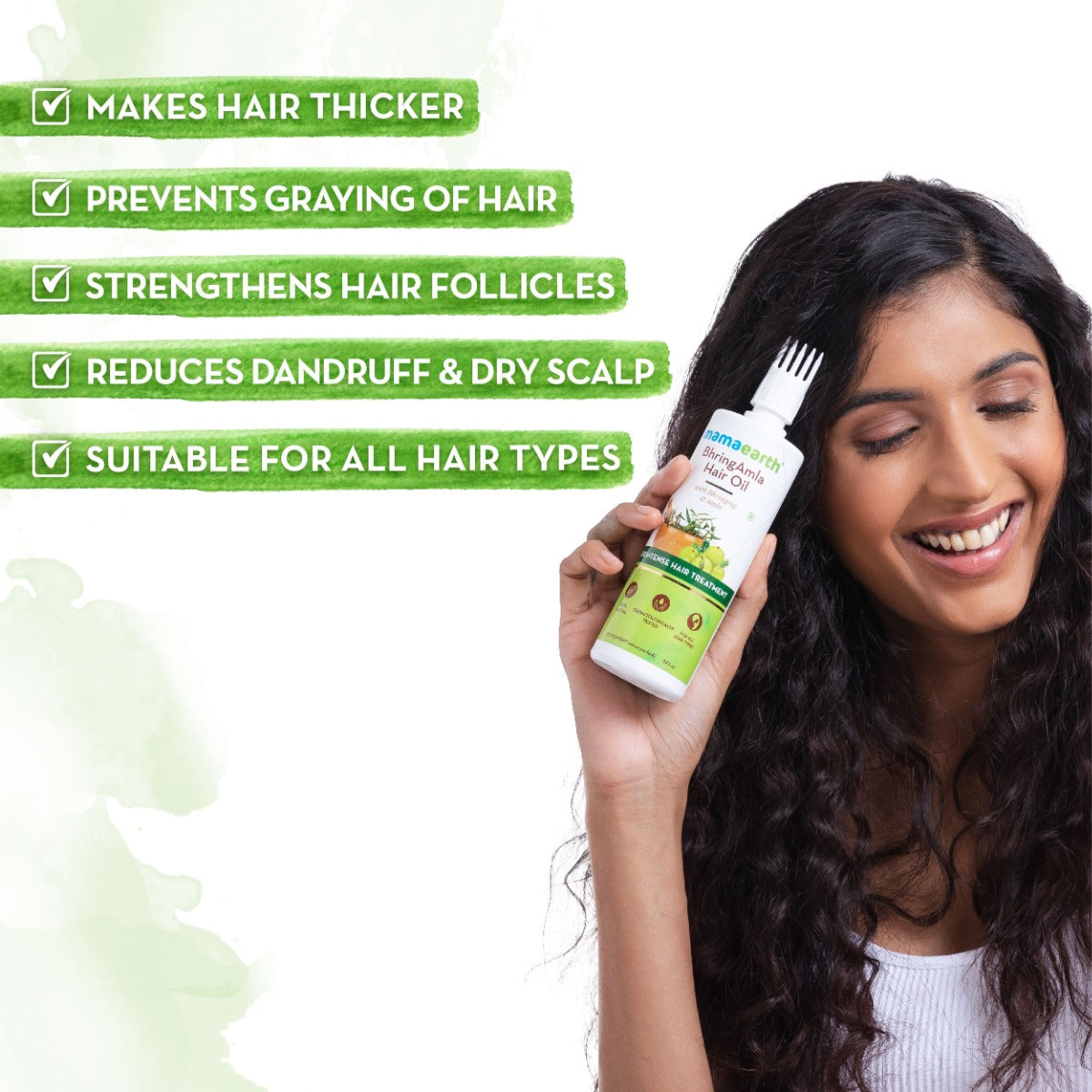 Mamaearth BhringAmla Hair Oil with Bhringraj and Amla for Intense Hair Treatment - 250ml