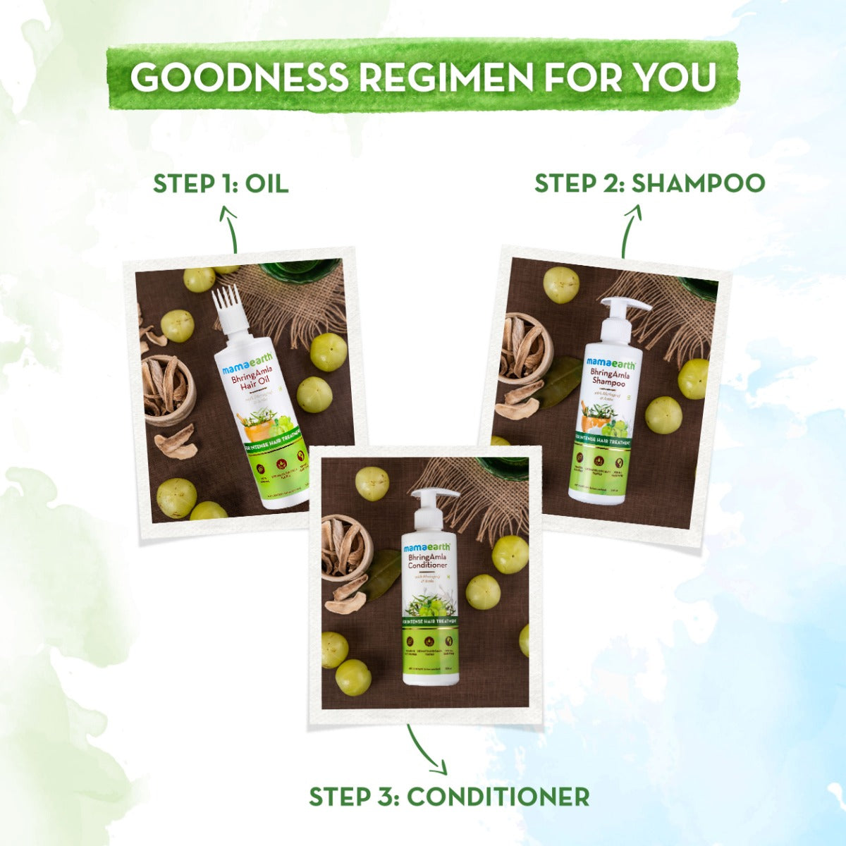 Mamaearth BhringAmla Hair Oil with Bhringraj and Amla for Intense Hair Treatment - 250ml