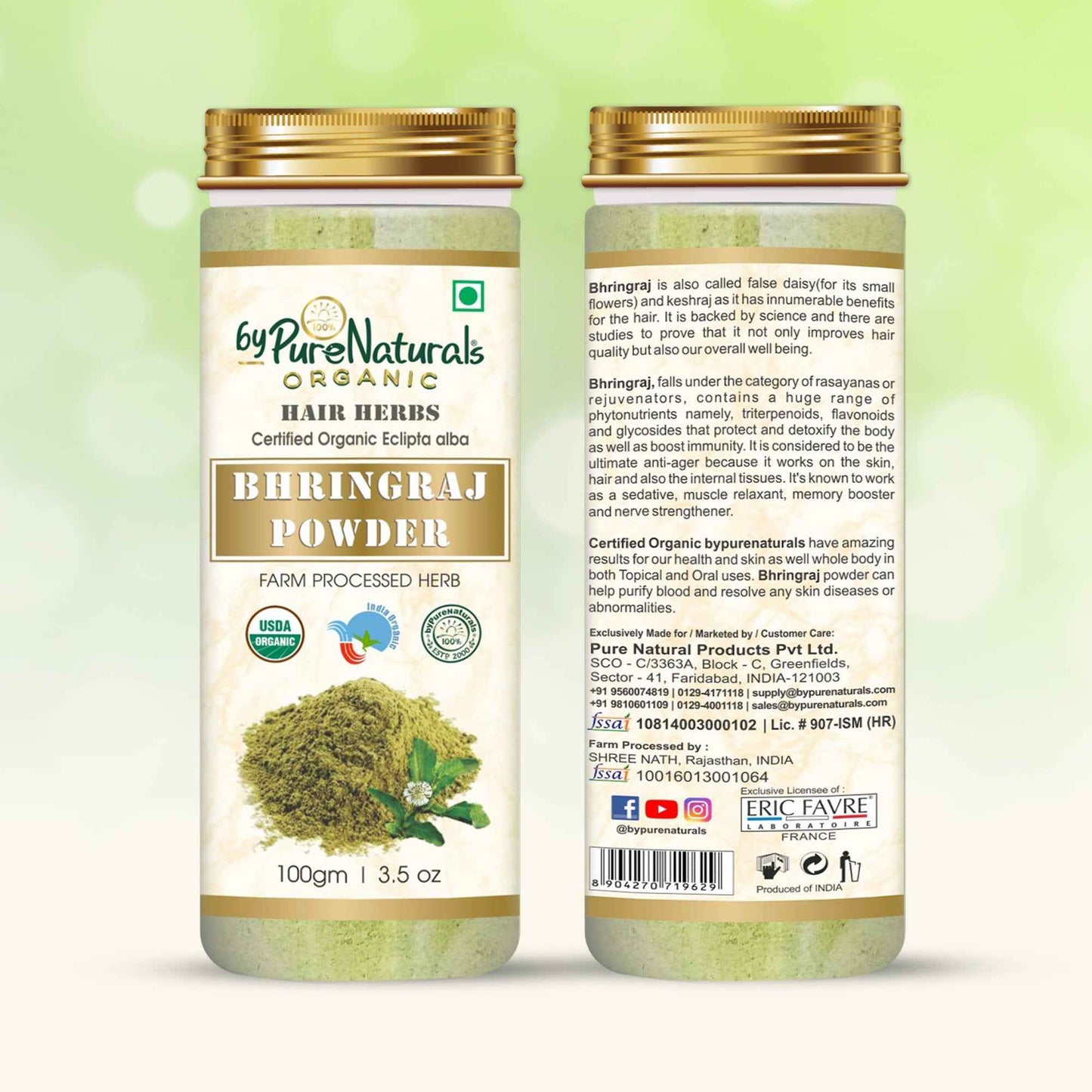 byPureNaturals Organic Bhringraj Powder