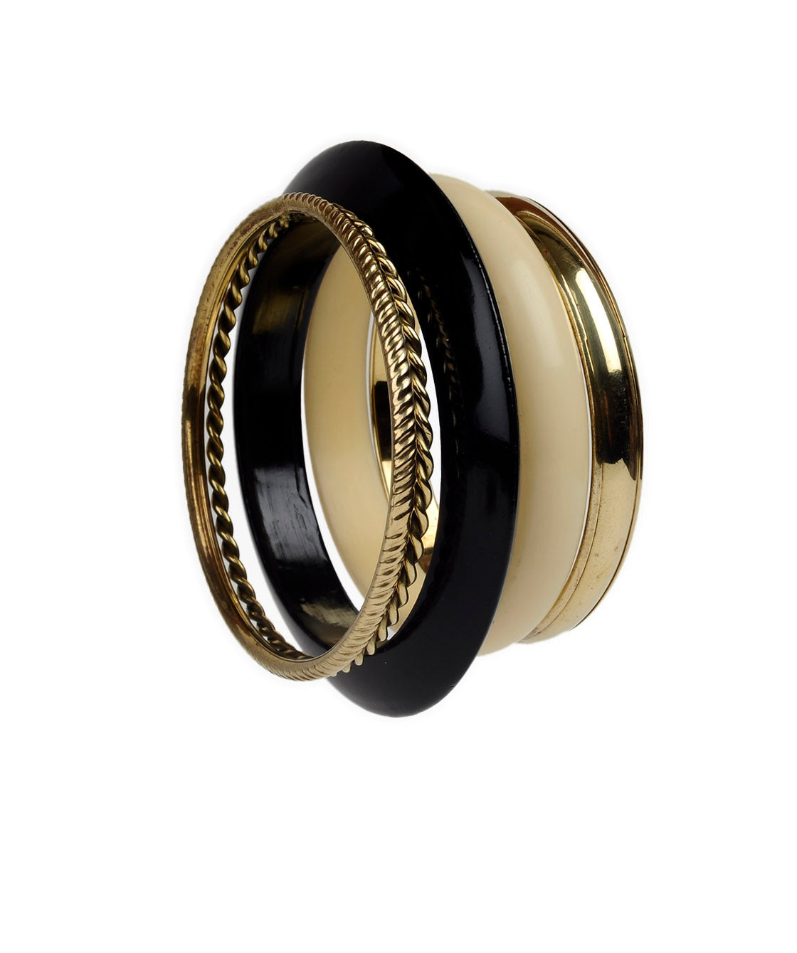 Brass Alloy Designer Brass Five Bangle Set - The Pari