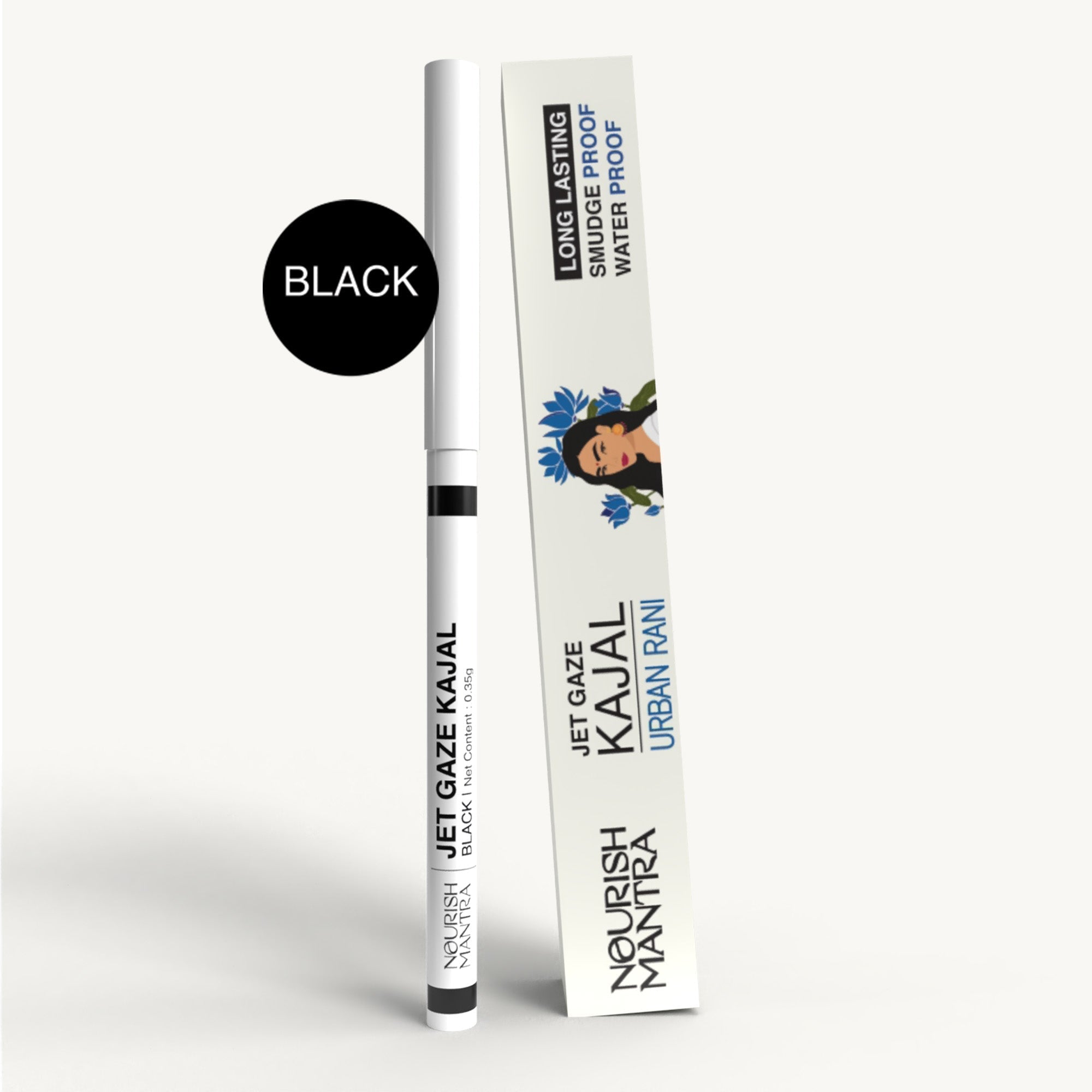 Nourish Mantra Jet Gaze Eye Kajal (Black) - 0.35 gms