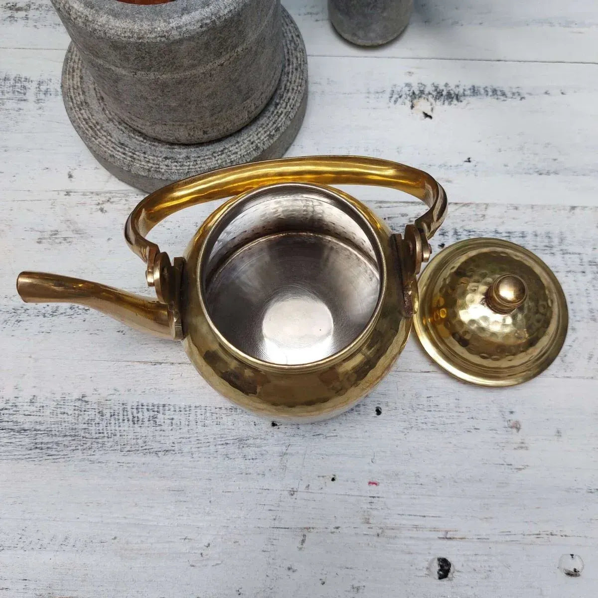 Zishta Brass Kettle Tea Pot