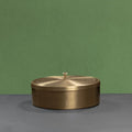 Zishta Brass Roti Chapati Box Mandala Art Design with Tong