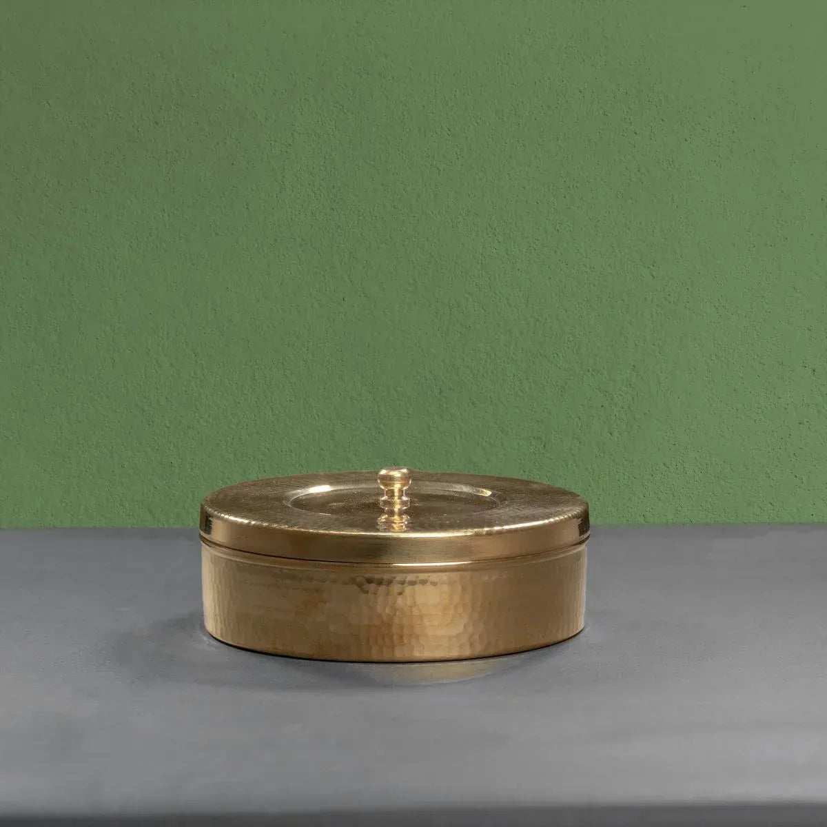 Zishta Traditional Brass Spice Box Masala Dabba Anjarai Petti