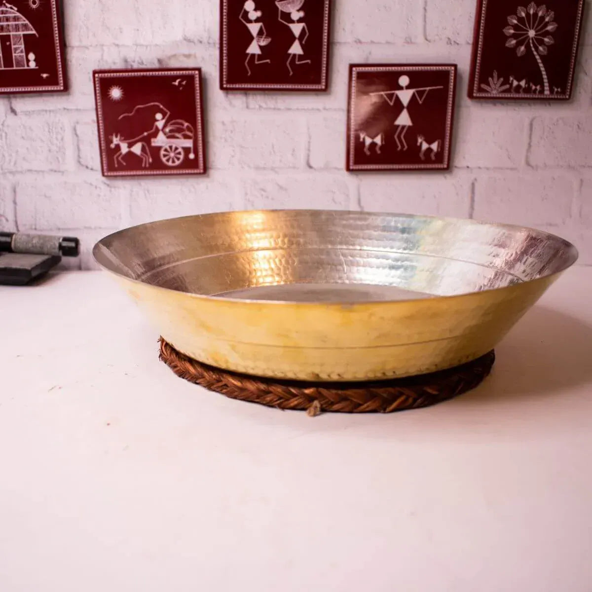 Zishta Brass Paraat with Tin Coating