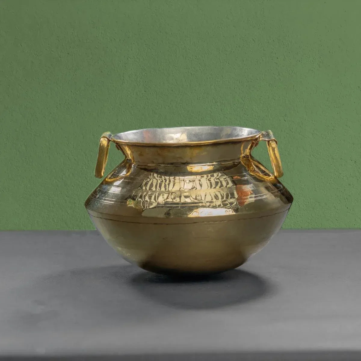 Zishta Brass Patili Handi with Lid