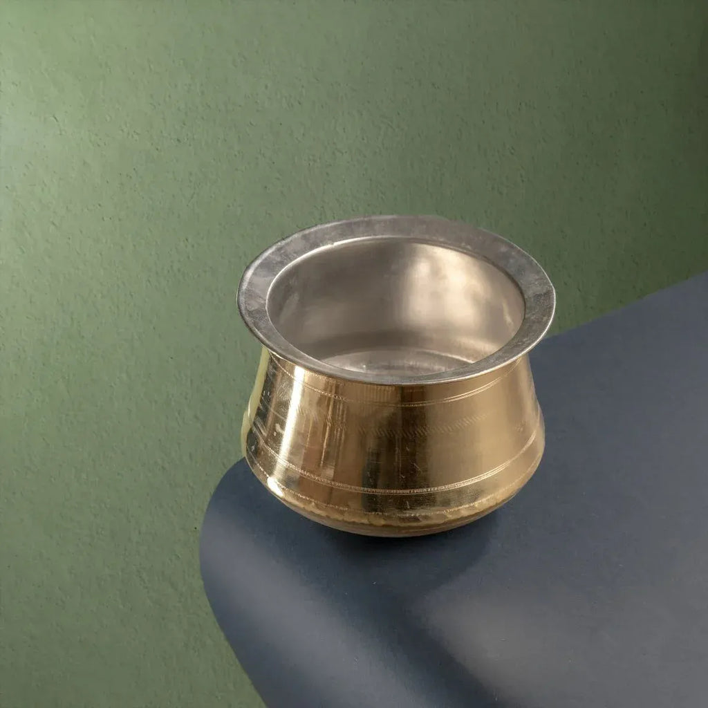 Zishta Brass Rice Pot with Tin Coating - Medium