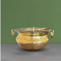 Zishta Brass Sipri with Lid Handcrafted Traditional Vessel