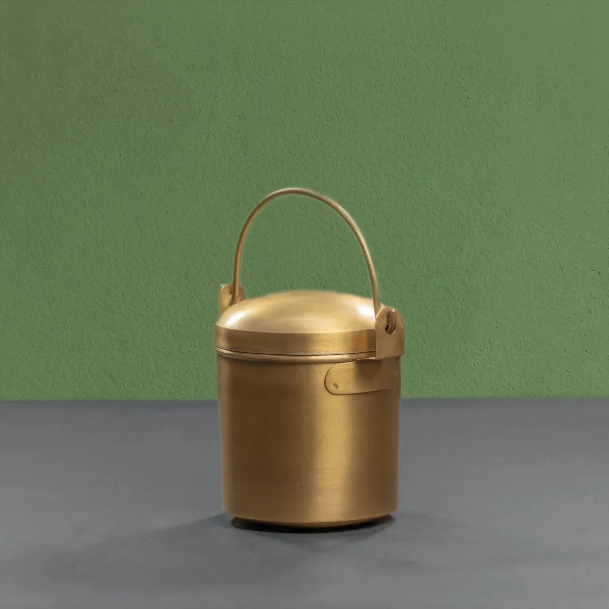 Zishta Brass Storage Container Antique Thooku Chatti