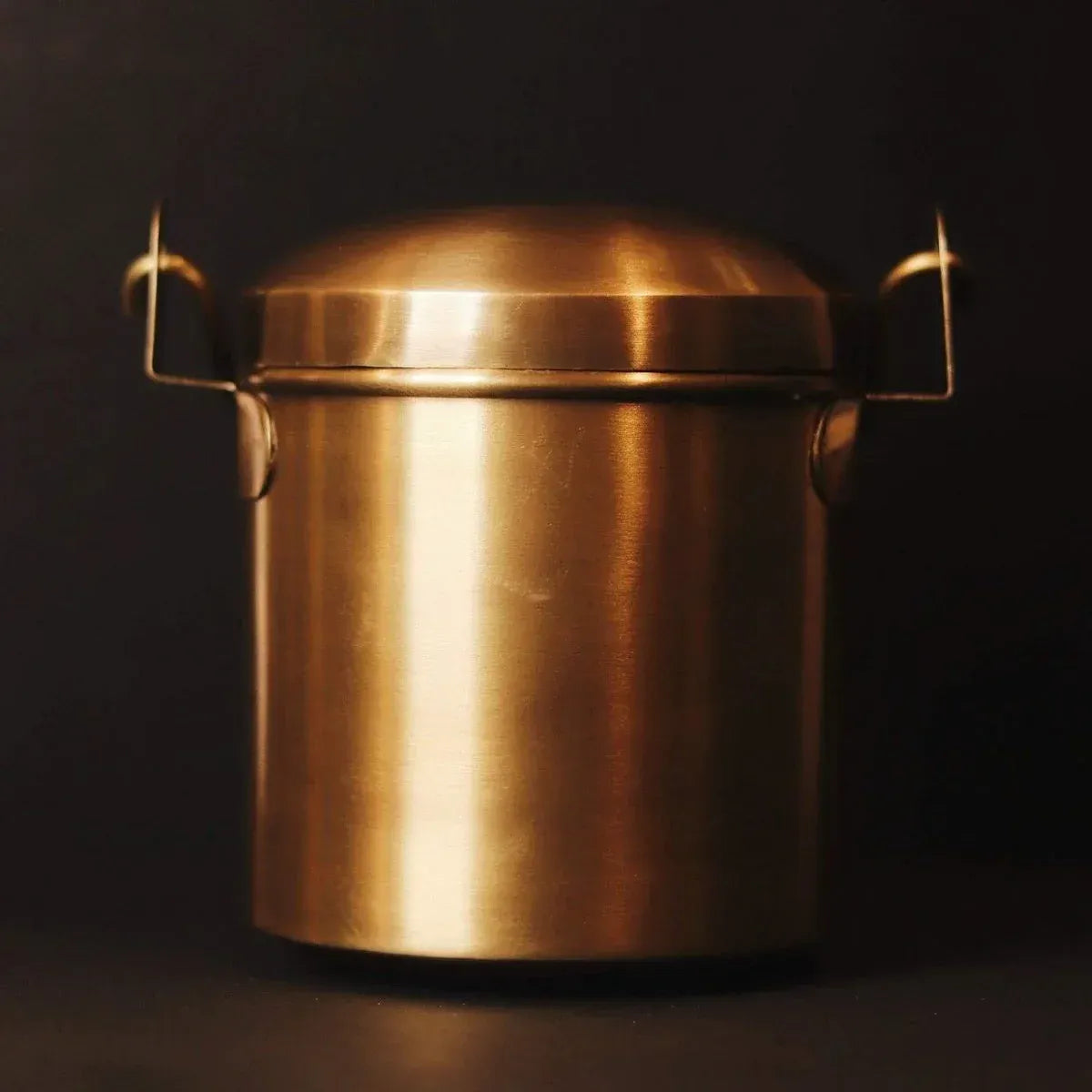 Zishta Brass Storage Container Antique Thooku Chatti