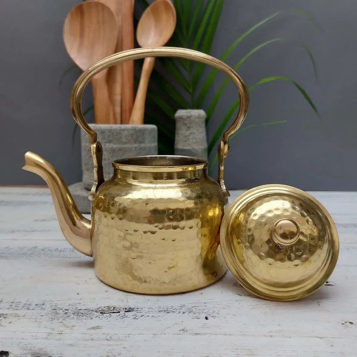 Zishta Brass Kettle Tea Pot
