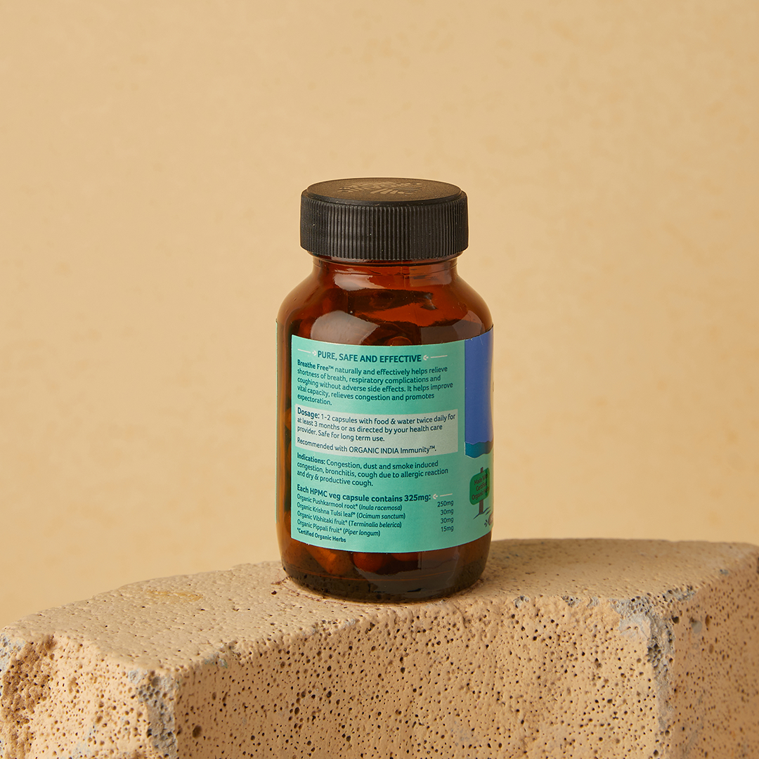 Organic India Breathe Support Capsules - 60 Cap
