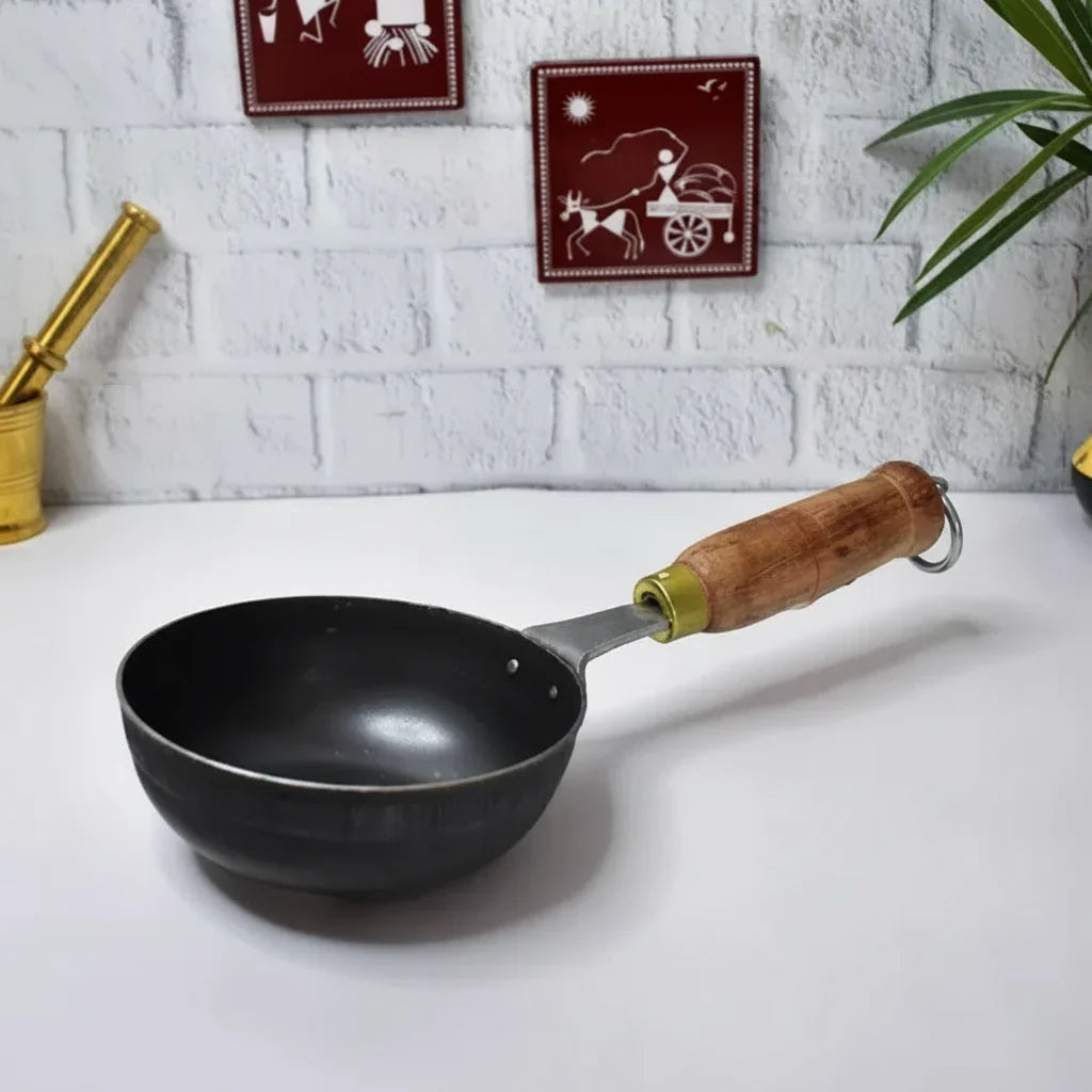 Zishta Broad Iron Tadka Ladle Traditional Kitchen Tool