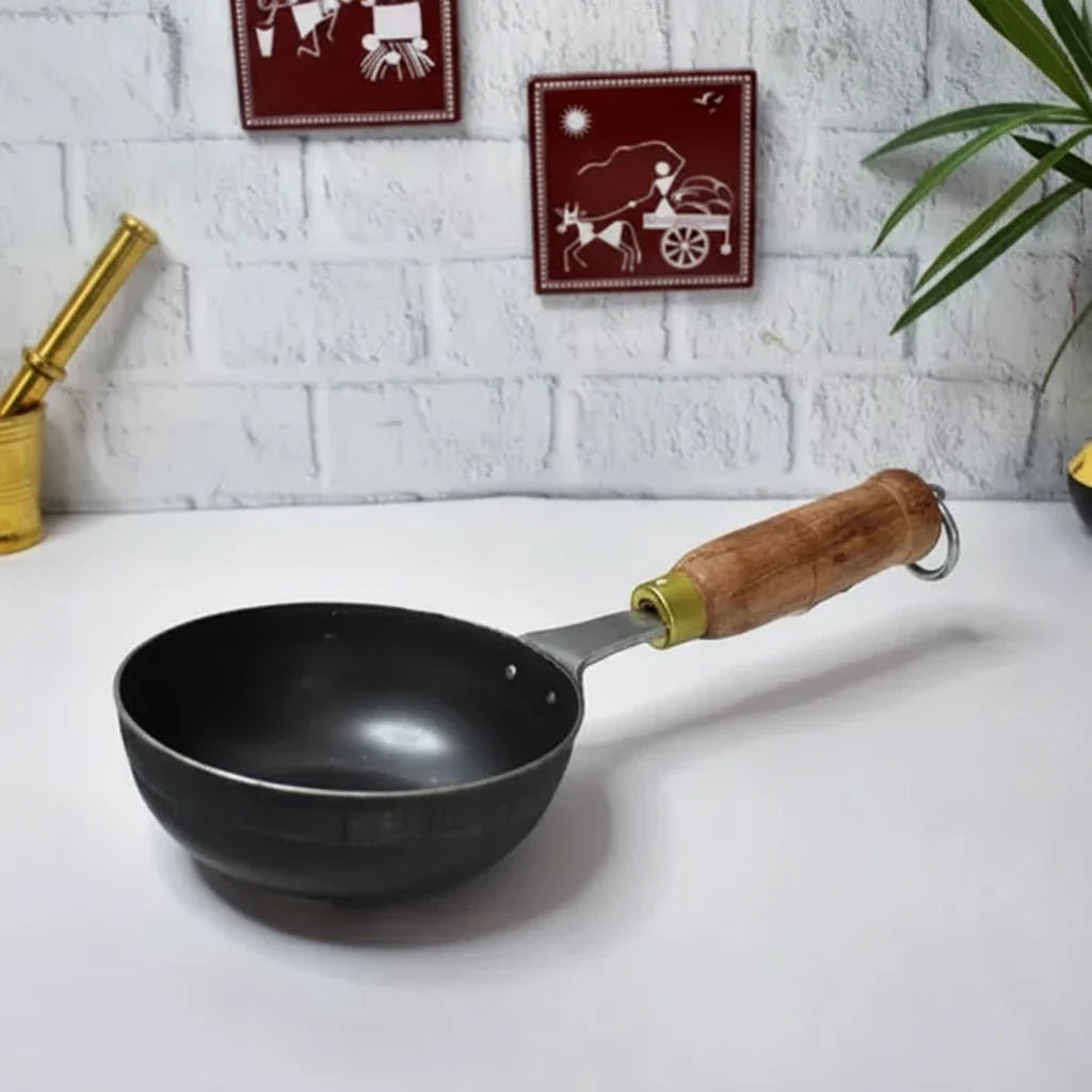 Zishta Broad Iron Tadka Ladle Traditional Kitchen Tool