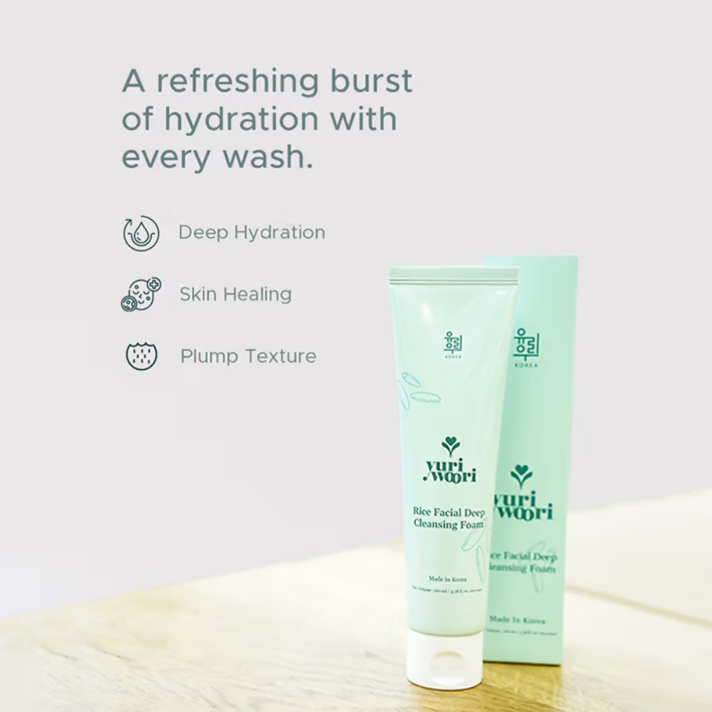 Yuri Woori Rice Facial Deep Cleansing Foam