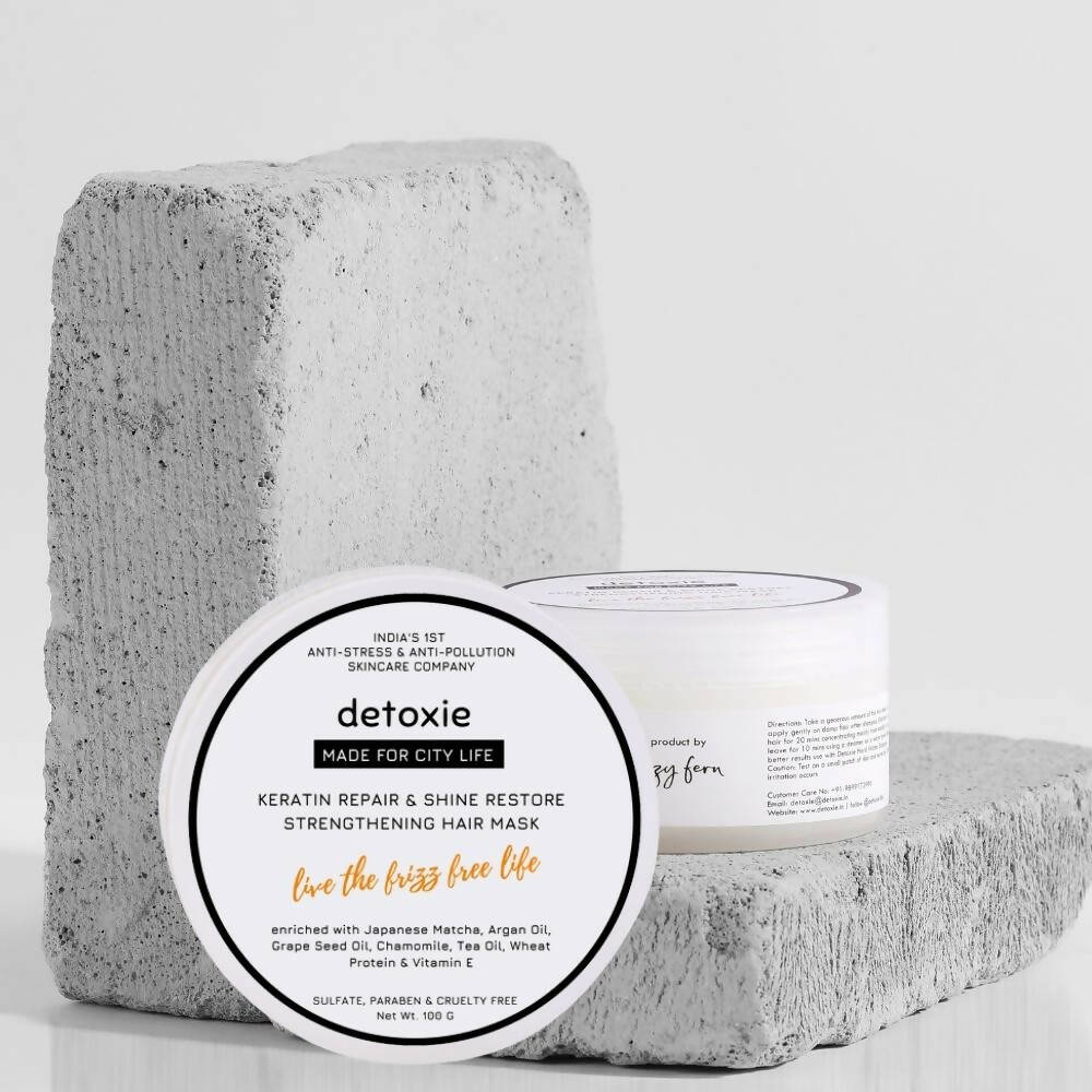 Detoxie Keratin Repair & Shine Restore Strengthening Hair Mask - 100 gms