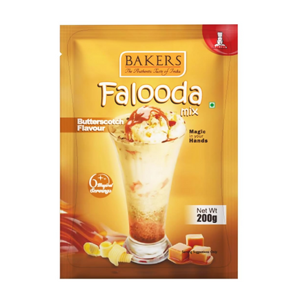 BAKERS Flavour Falooda Mix Powder Combo - Chocolate, Pista, Butter Scotch